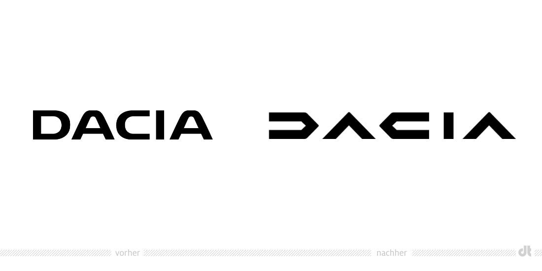 Dacia 新(xīn)旧文(wén)字字體(tǐ)对比（左图為(wèi)旧）